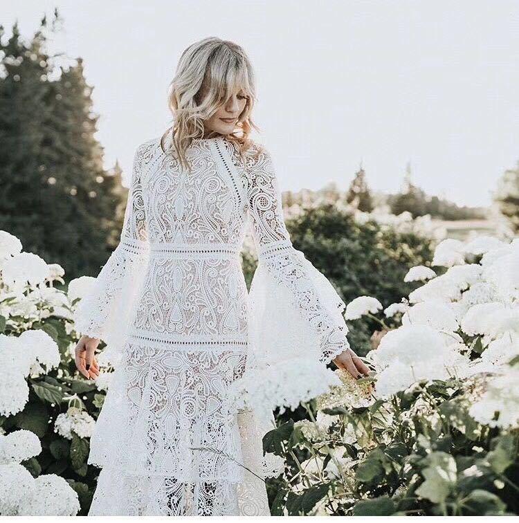 Iris Lace Tiered Maxi Dress
