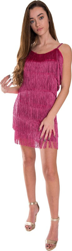 All Over Fringe Flapper Dress
