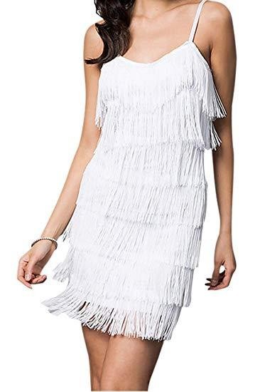 All Over Fringe Flapper Dress