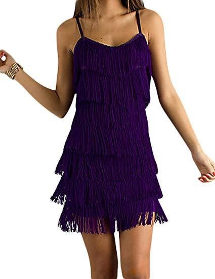 All Over Fringe Flapper Dress