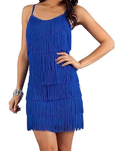 All Over Fringe Flapper Dress