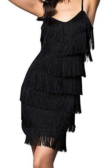 All Over Fringe Flapper Dress