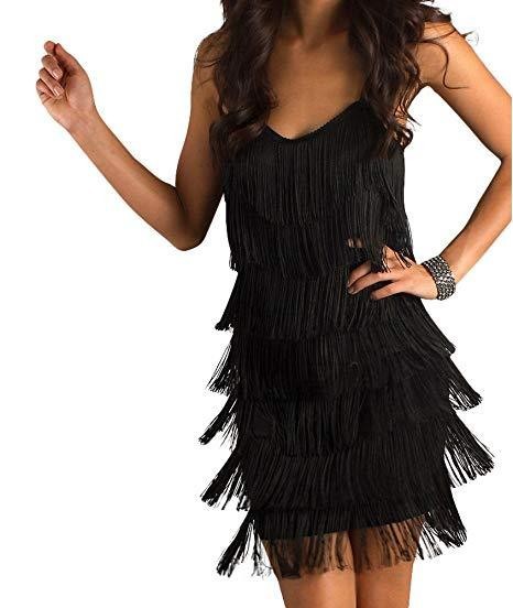 All Over Fringe Flapper Dress
