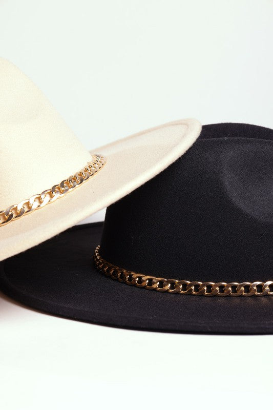 Chain Belt Fedora Hat
