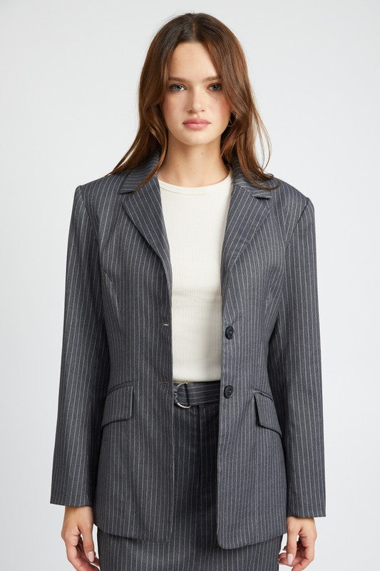 Pinstripe Blazer Jacket