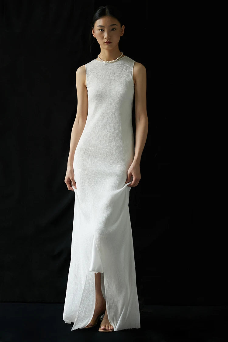 Mondrian Mulberry Silk Gown