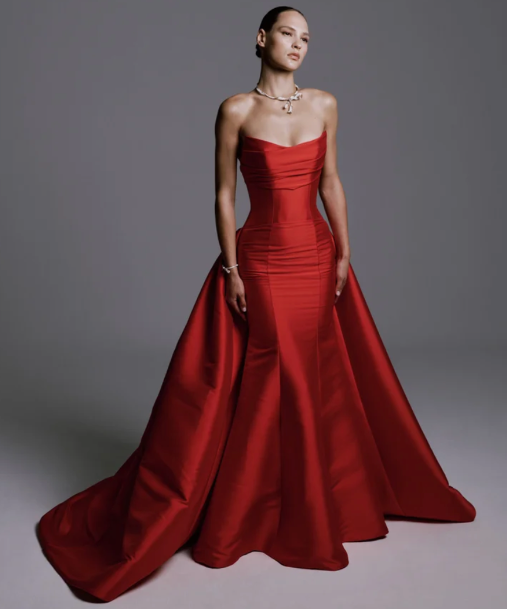 Galileah Strapless Mikado Gown