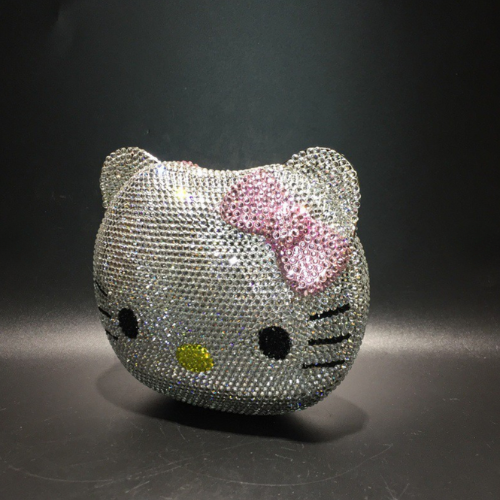 Kitty Rhinestone Evening Bag