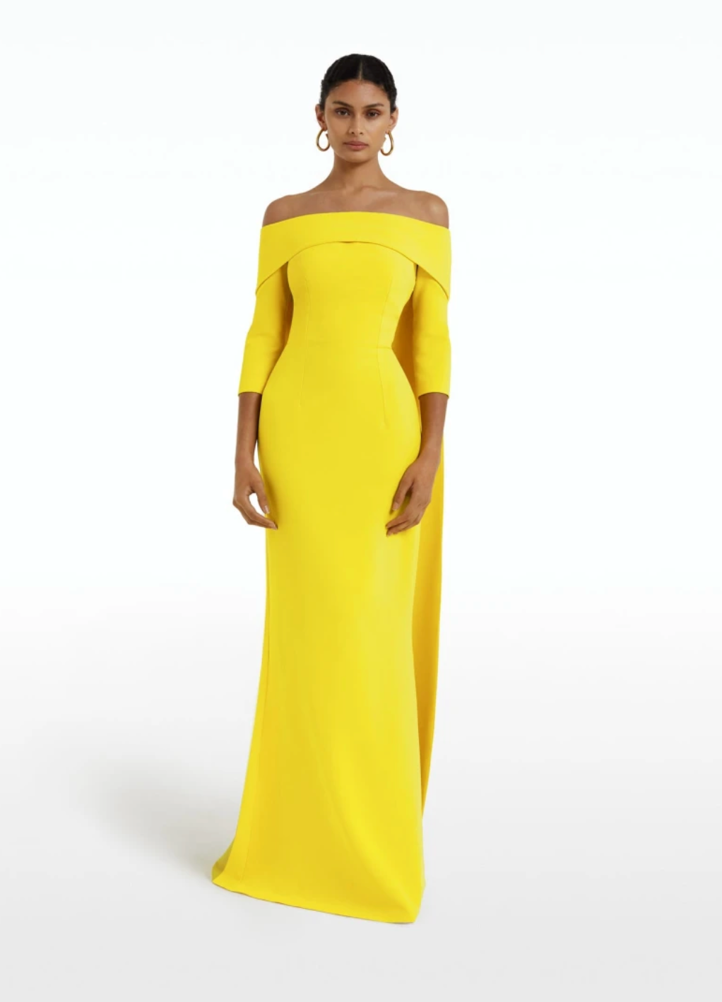 European Off The Shoulder Train Dress-And She Is Couture®