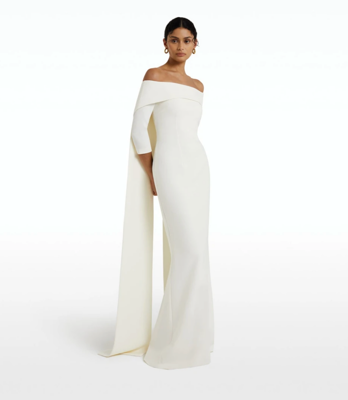 European Off The Shoulder Train Dress-And She Is Couture®