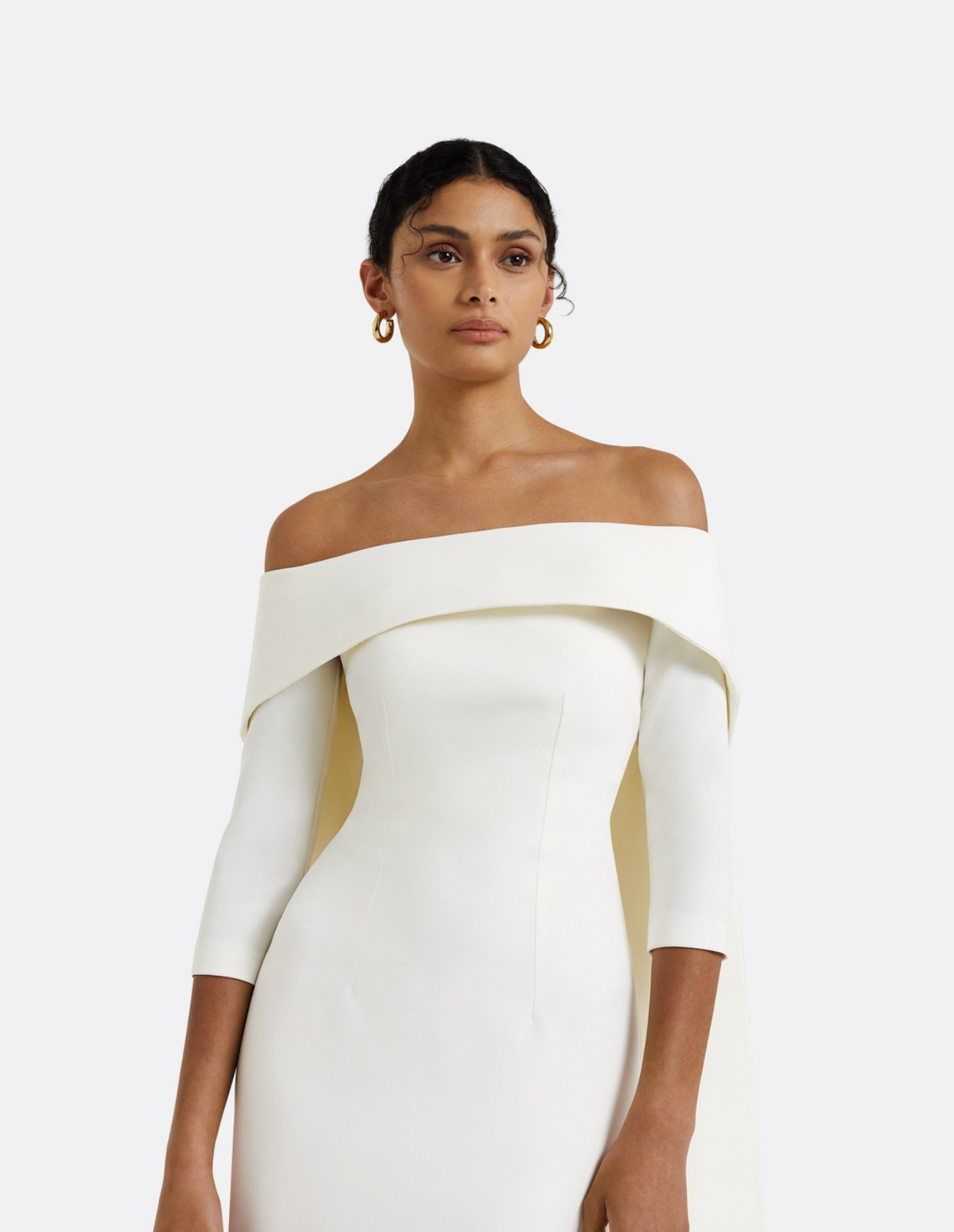European Off The Shoulder Train Dress-And She Is Couture®