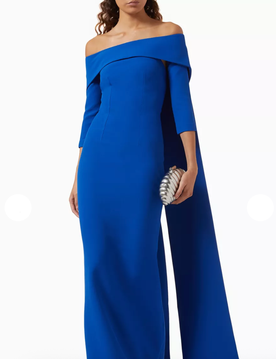 European Off The Shoulder Train Dress-And She Is Couture®