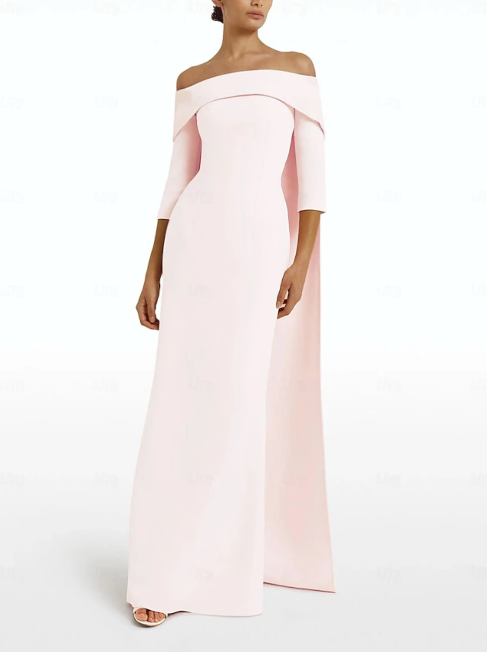 European Off The Shoulder Train Dress-And She Is Couture®