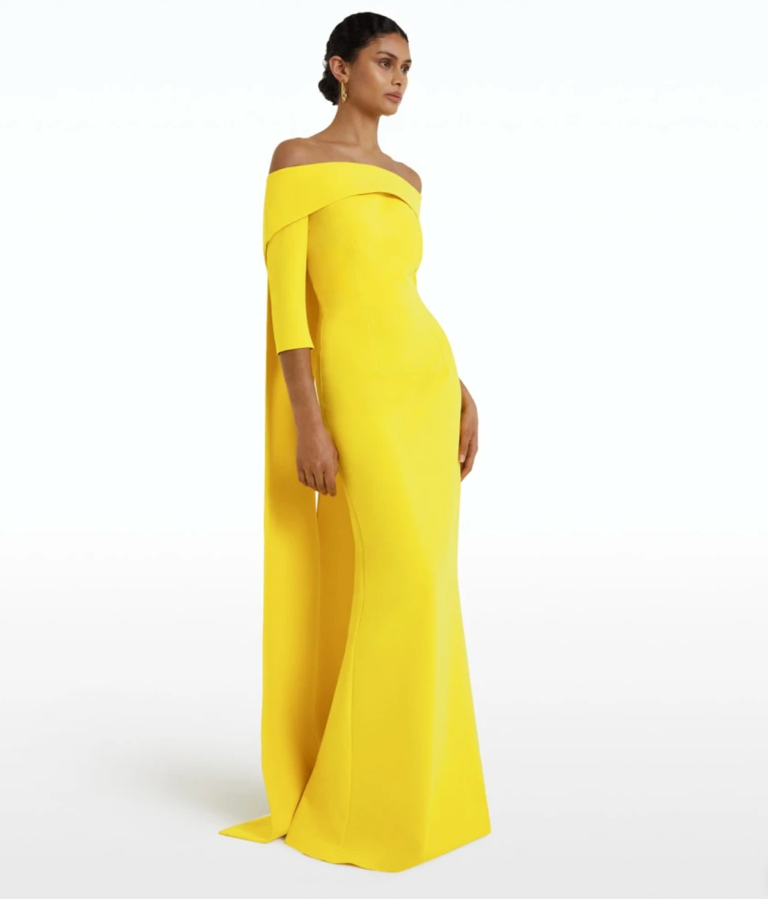 European Off The Shoulder Train Dress-And She Is Couture®