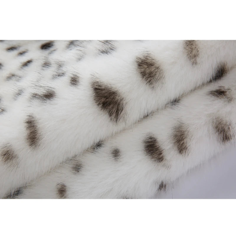 Rue Principale Printed Fur Coat
