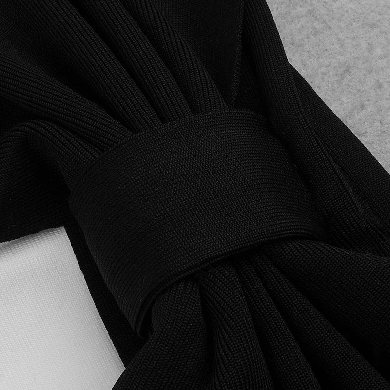 Off The Shoulder Bow Detail Body Con Dress