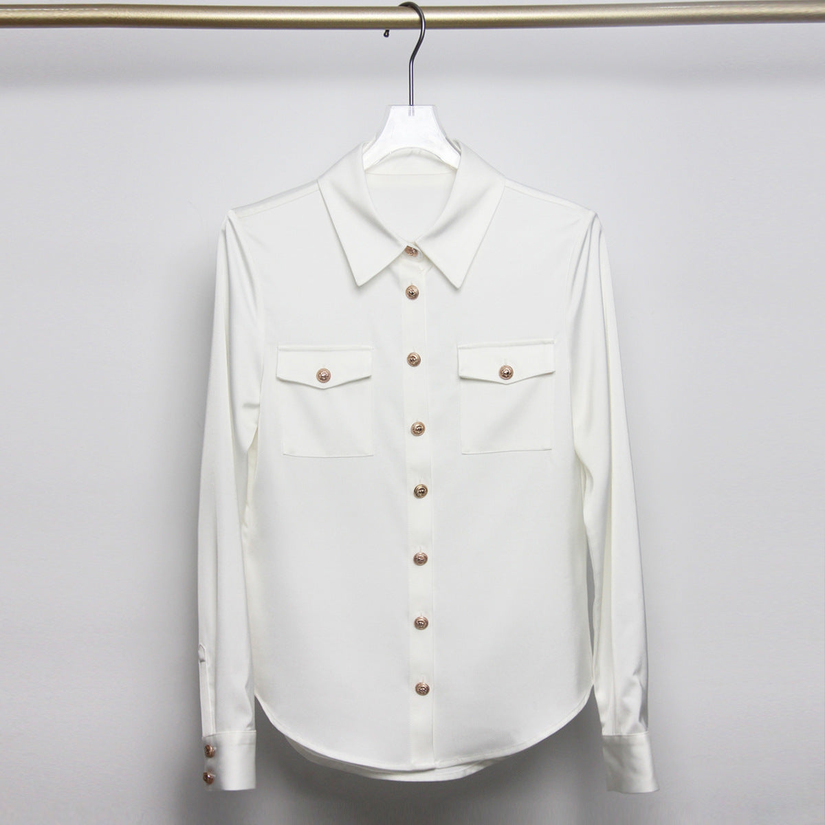 Long Sleeve Satin Blouse