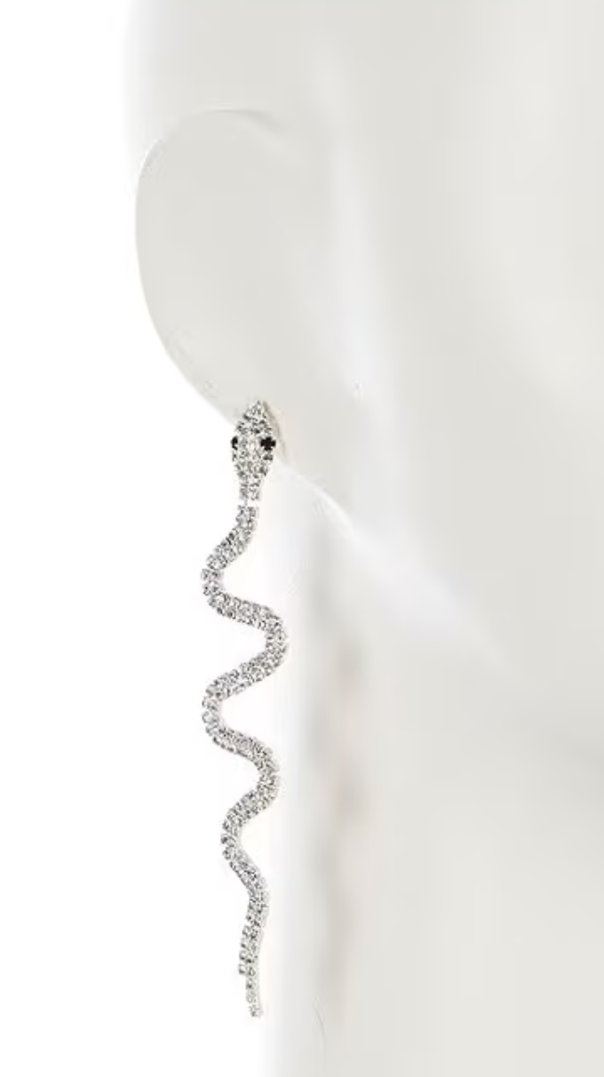Crystal Snake Earrings