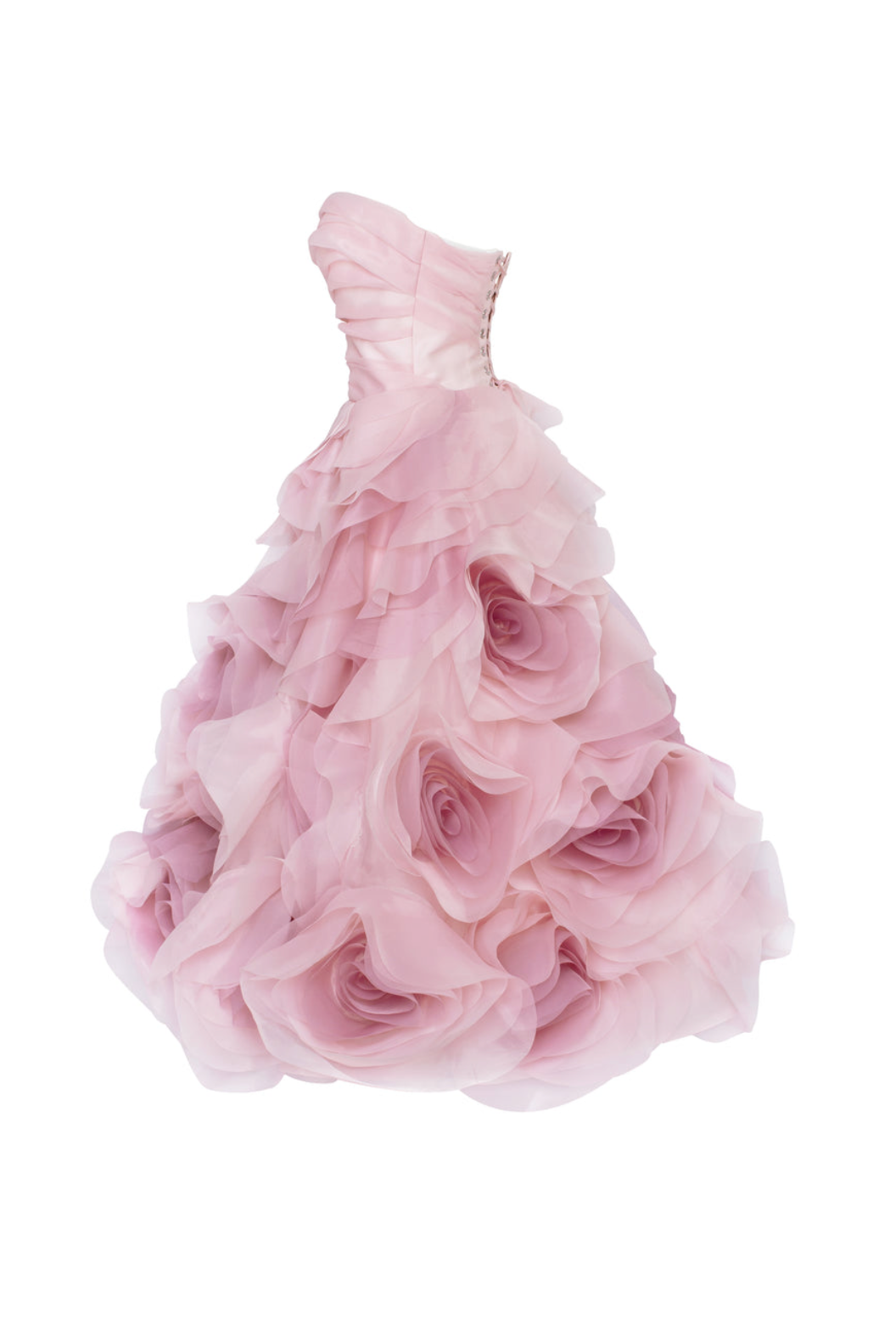 Woman wearing the Old Money Collection Couture Poppies Lane Organza Dress