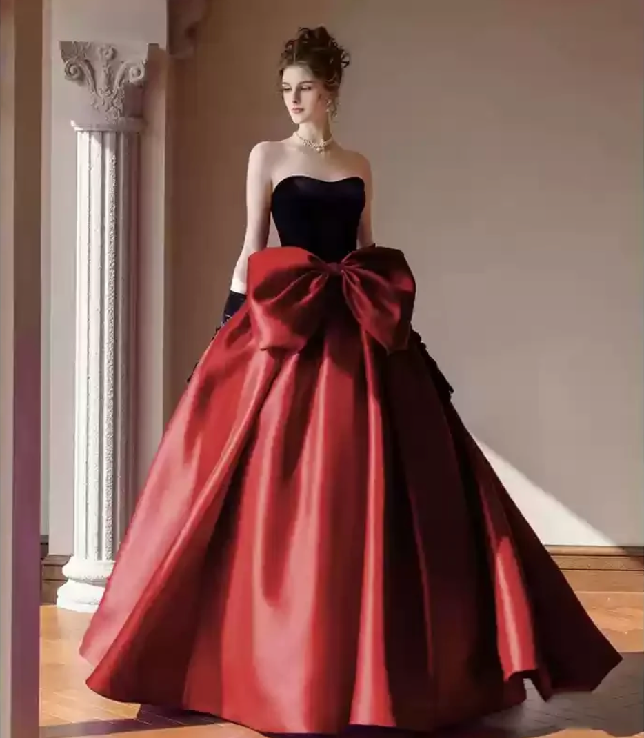 Woman wearing the Old Money Collection Couture Lowndess Gown