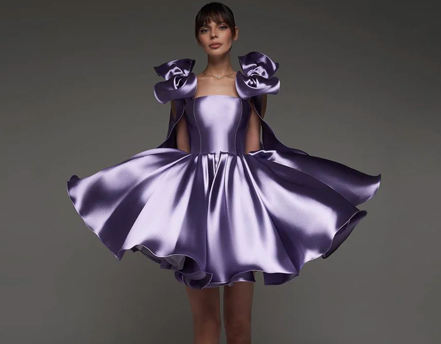 Woman wearing the Old Money Collection Couture Wekiva Mini Dress