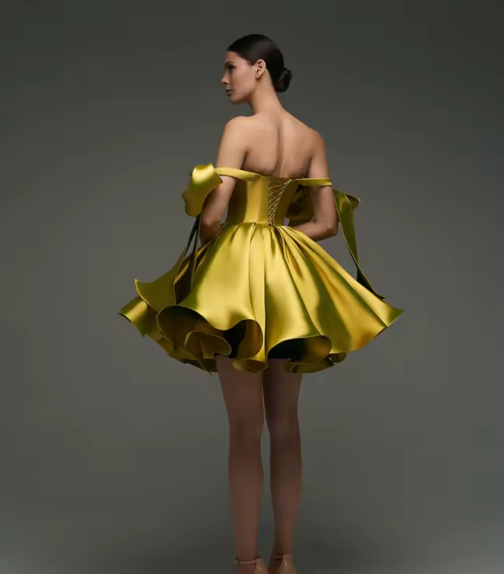 Woman wearing the Old Money Collection Couture Wekiva Mini Dress