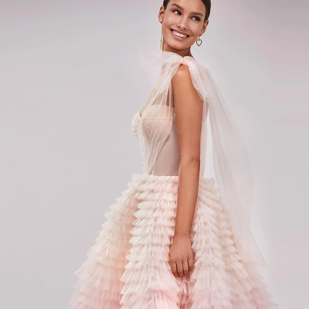 Woman wearing the Old Money Collection Couture Glosili Maxi Gown