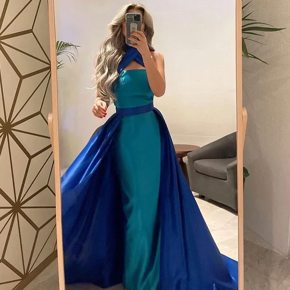 Woman wearing the Old Money Collection Couture Serene Gown