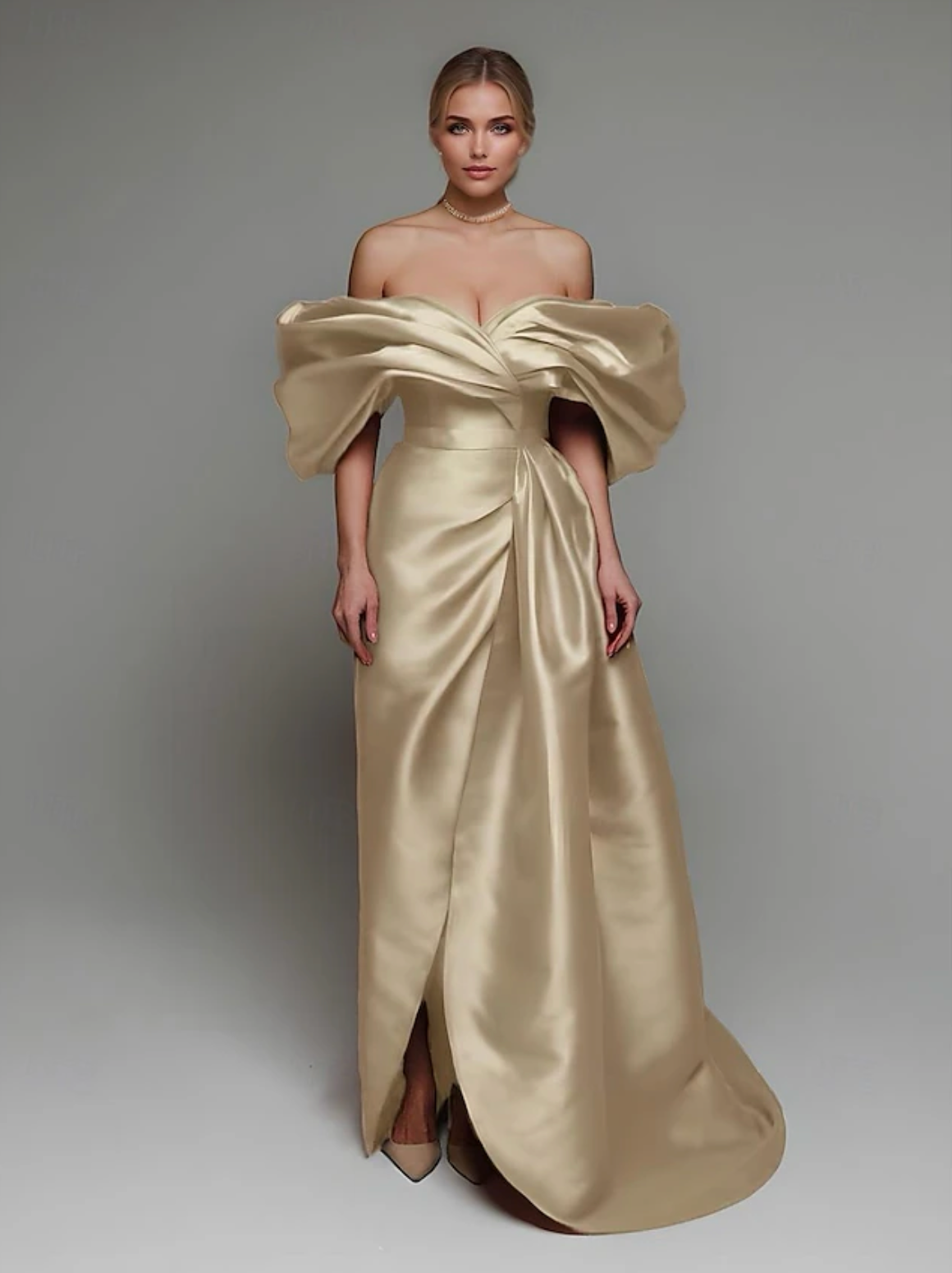 Woman wearing the Old Money Collection Couture Viceroy Bali Gown
