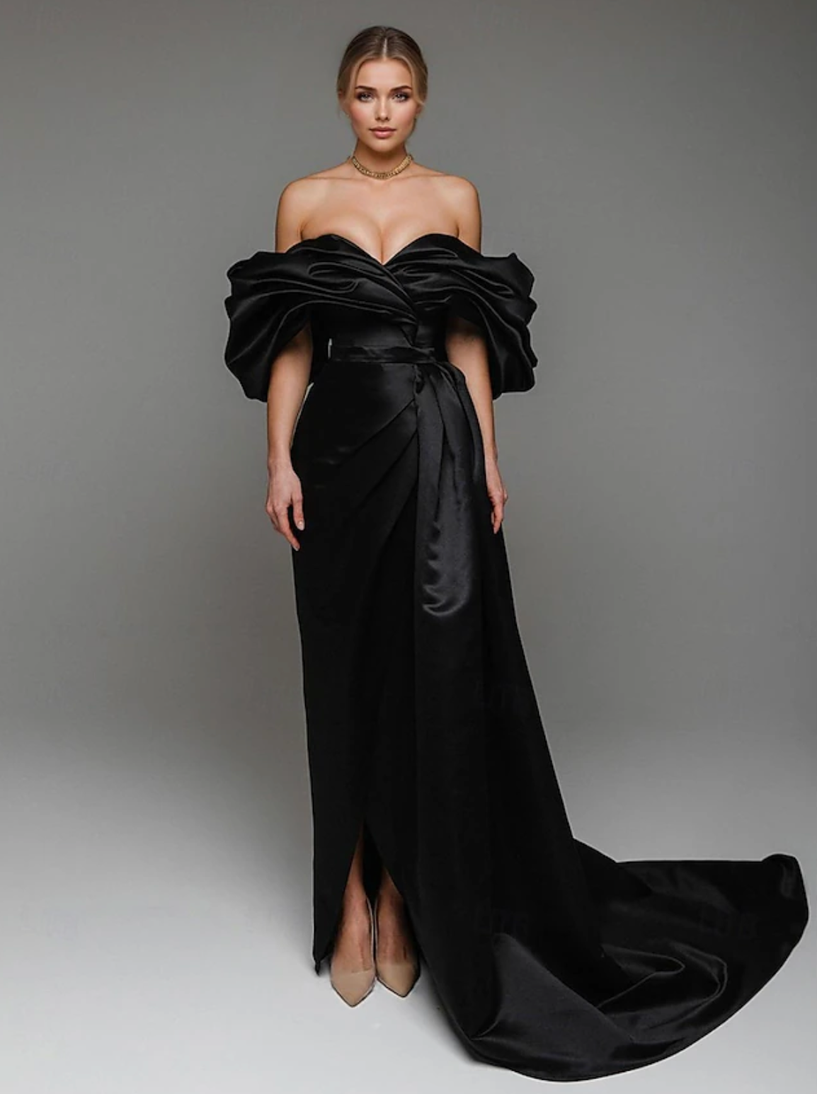 Woman wearing the Old Money Collection Couture Viceroy Bali Gown
