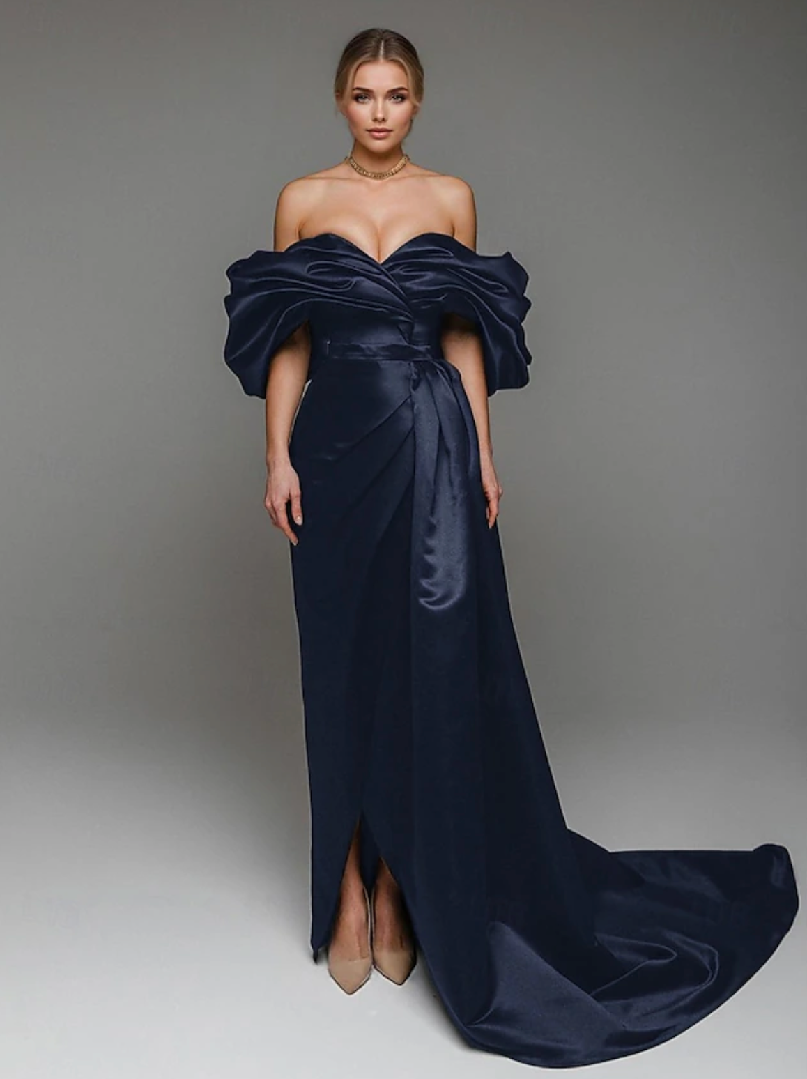 Woman wearing the Old Money Collection Couture Viceroy Bali Gown

