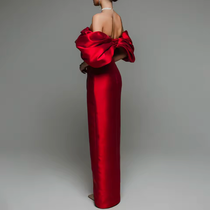 Woman wearing the Old Money Collection Couture Viceroy Bali Gown
