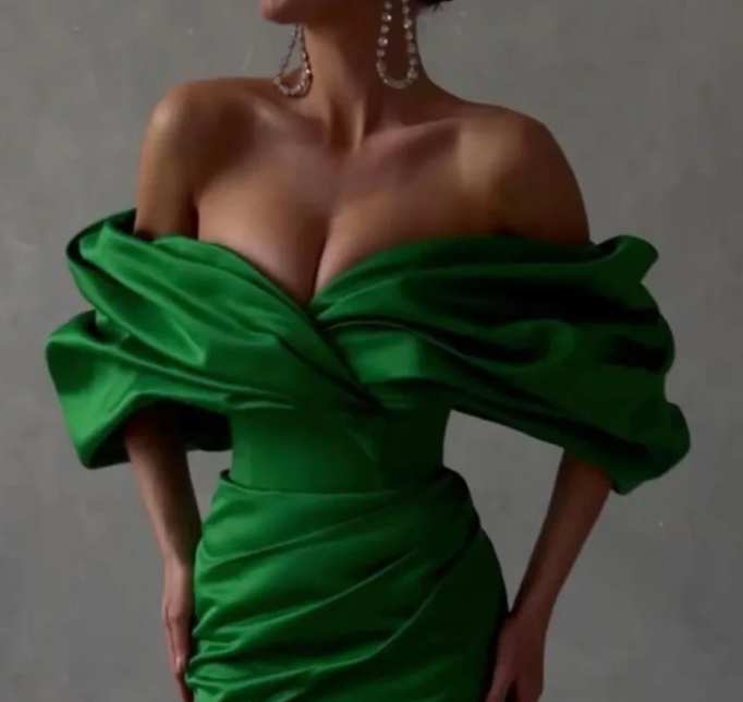 Woman wearing the Old Money Collection Couture Faustini Mini Gown