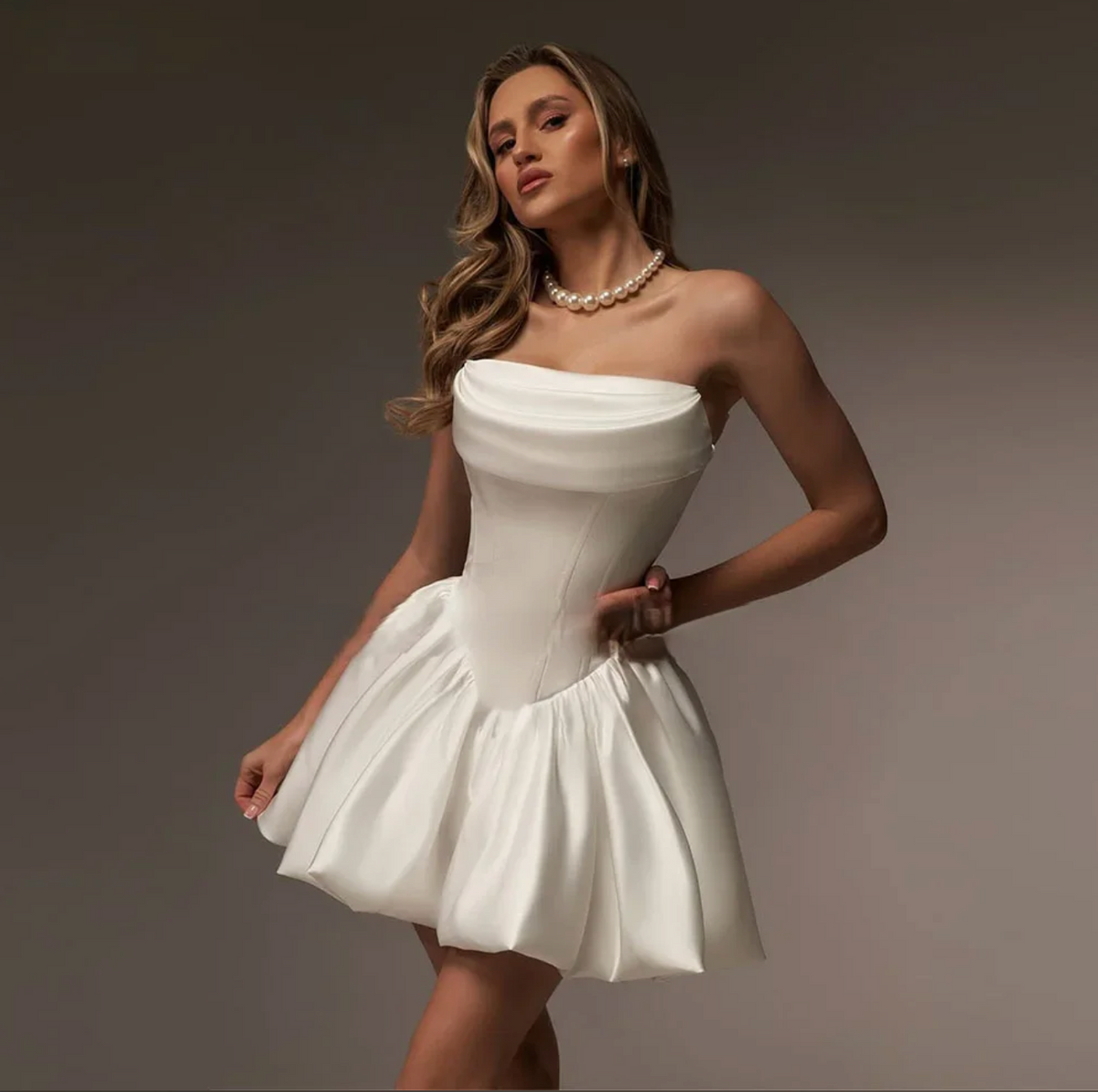 Woman Wearing The Old Money Collection Couture Santa Monica Mini