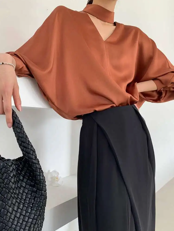 Elegant V Neck Blouse