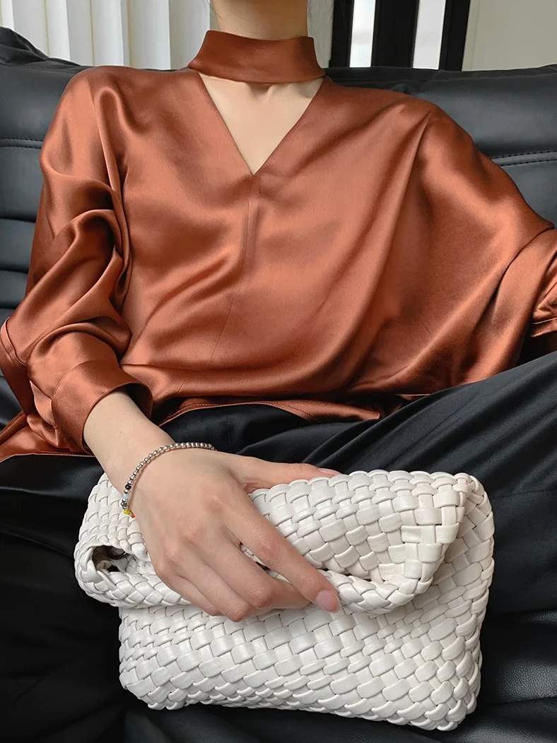 Elegant V Neck Blouse