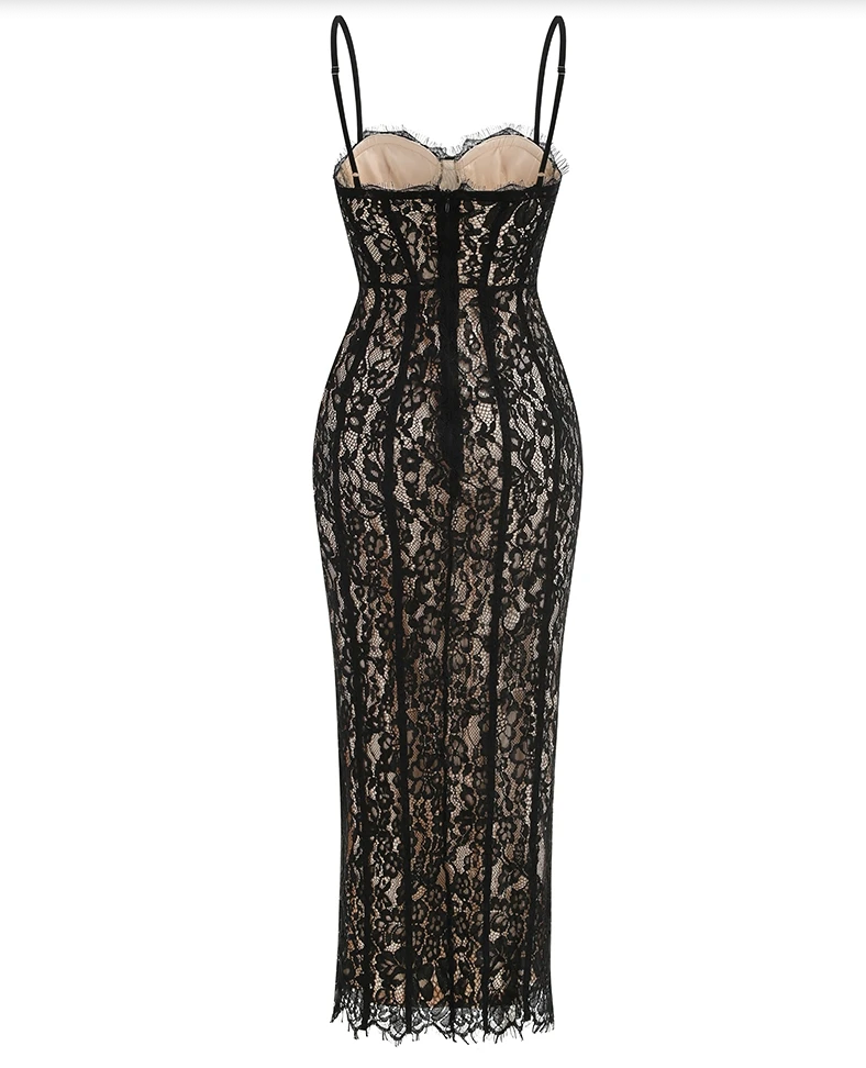the Black Tie Lace Midi