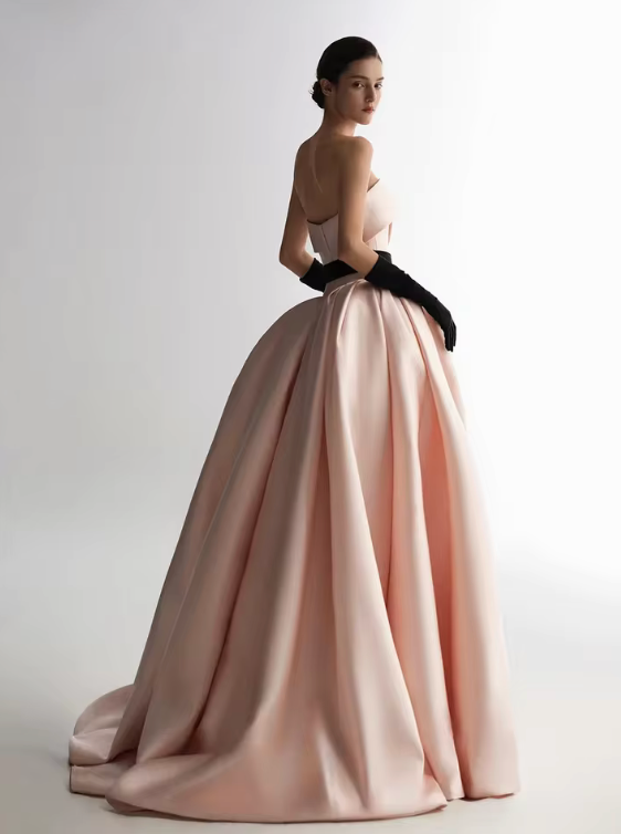 Woman wearing the Gaeta Ball Gown