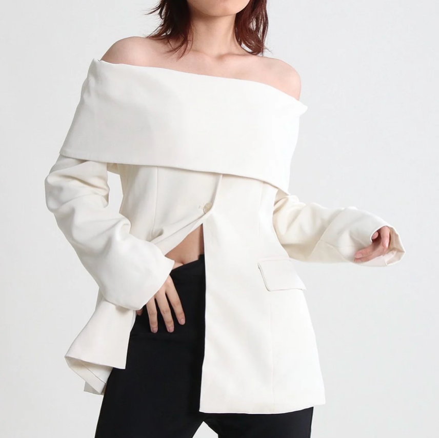 Allaire Off Shoulder Blazer