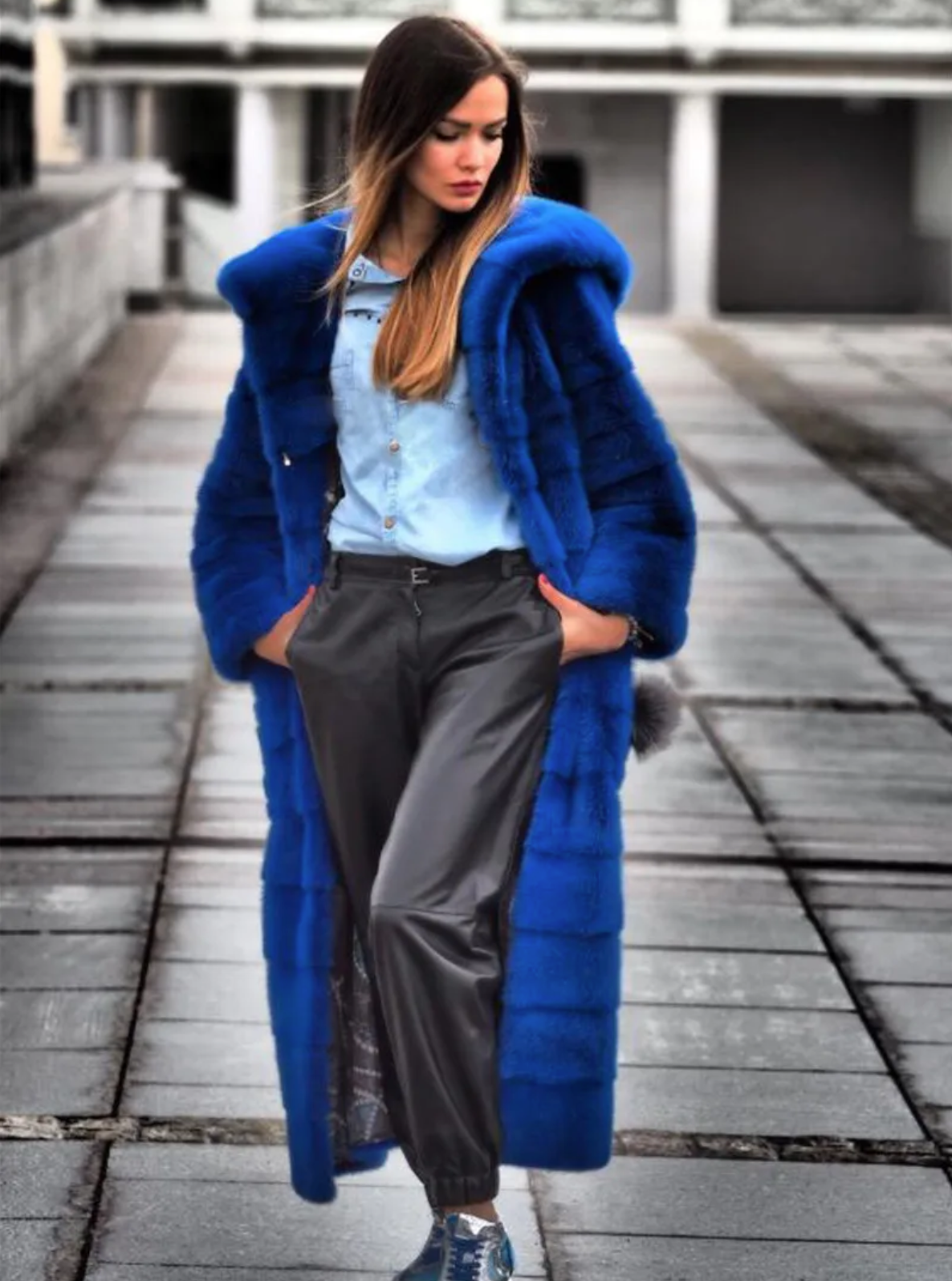 Isabella Hooded Fur Coat