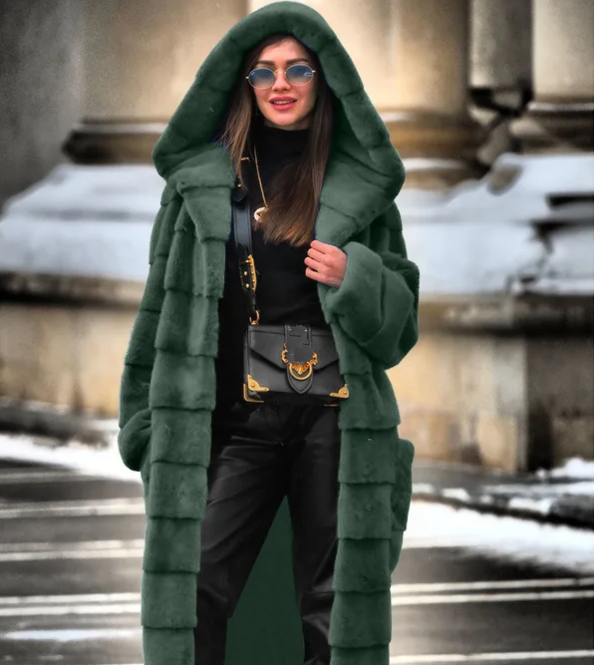 Isabella Hooded Fur Coat