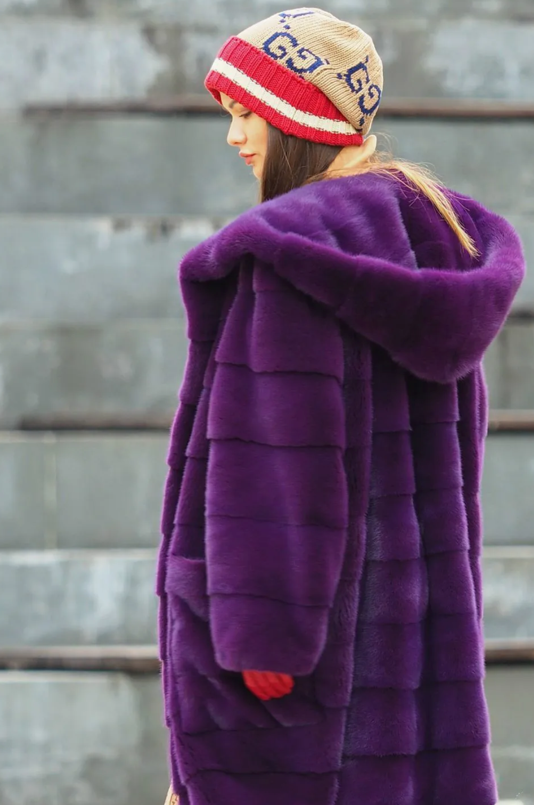 Isabella Hooded Fur Coat