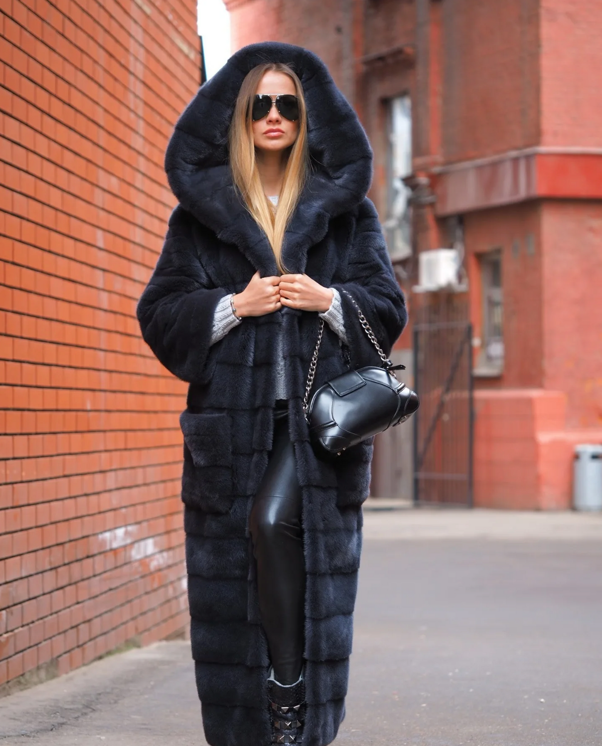 Isabella Hooded Fur Coat