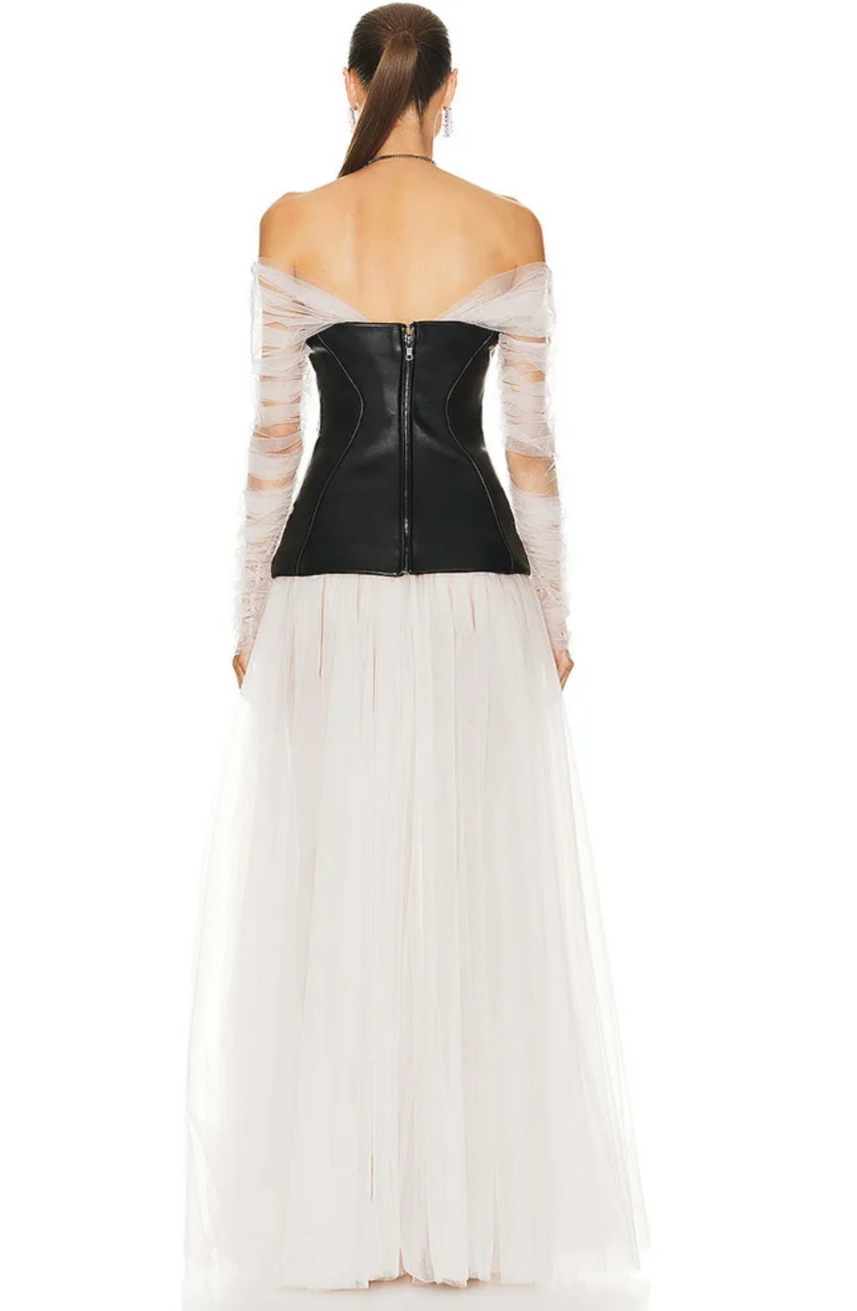 White Mesh Maxi Dress