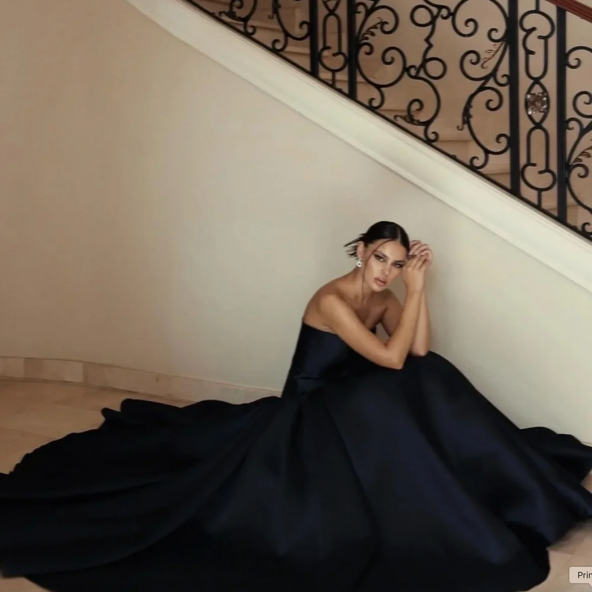 Woman wearing the Old Money Collection Couture Espanola Gown