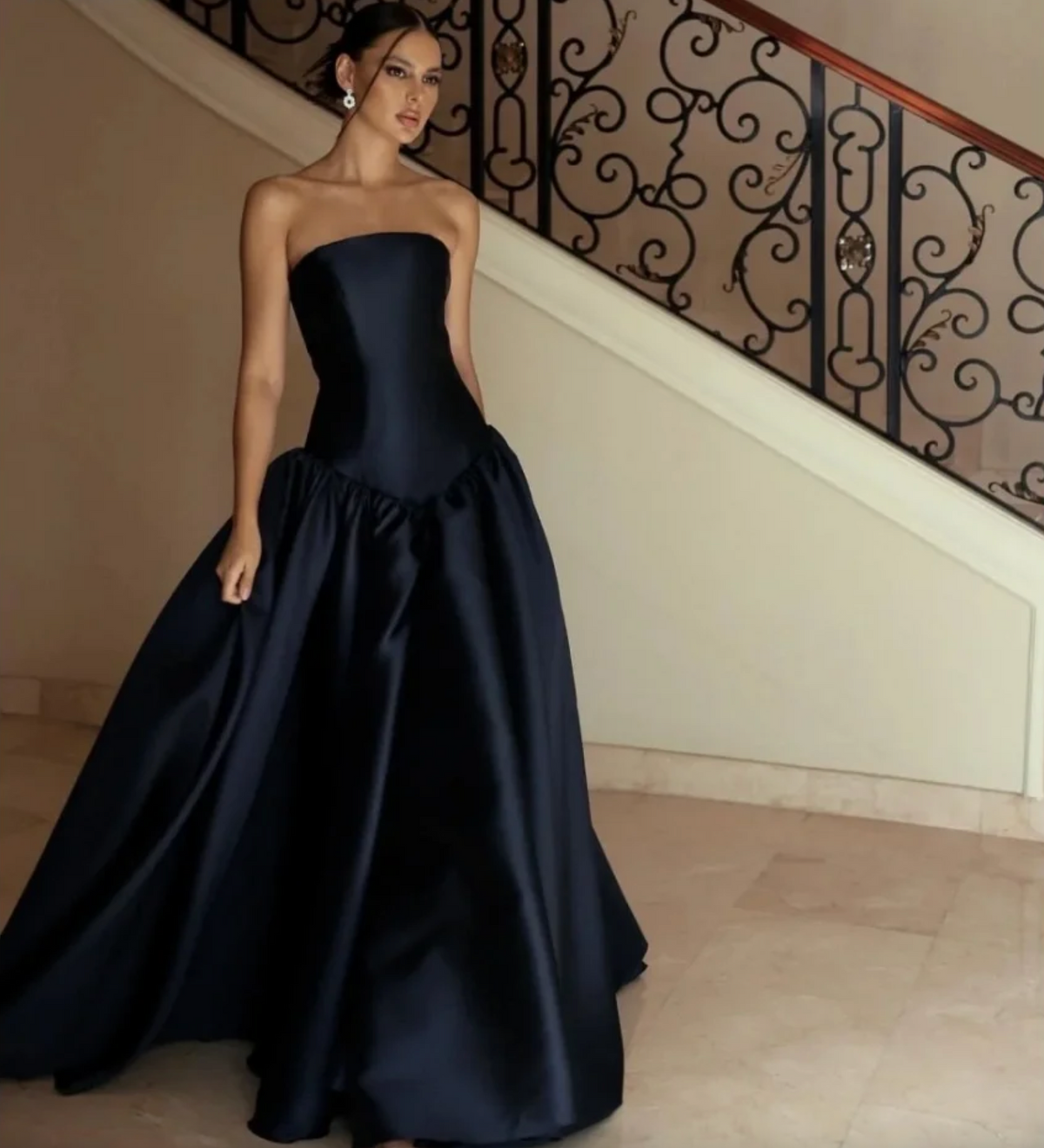 Woman wearing the Old Money Collection Couture Espanola Gown