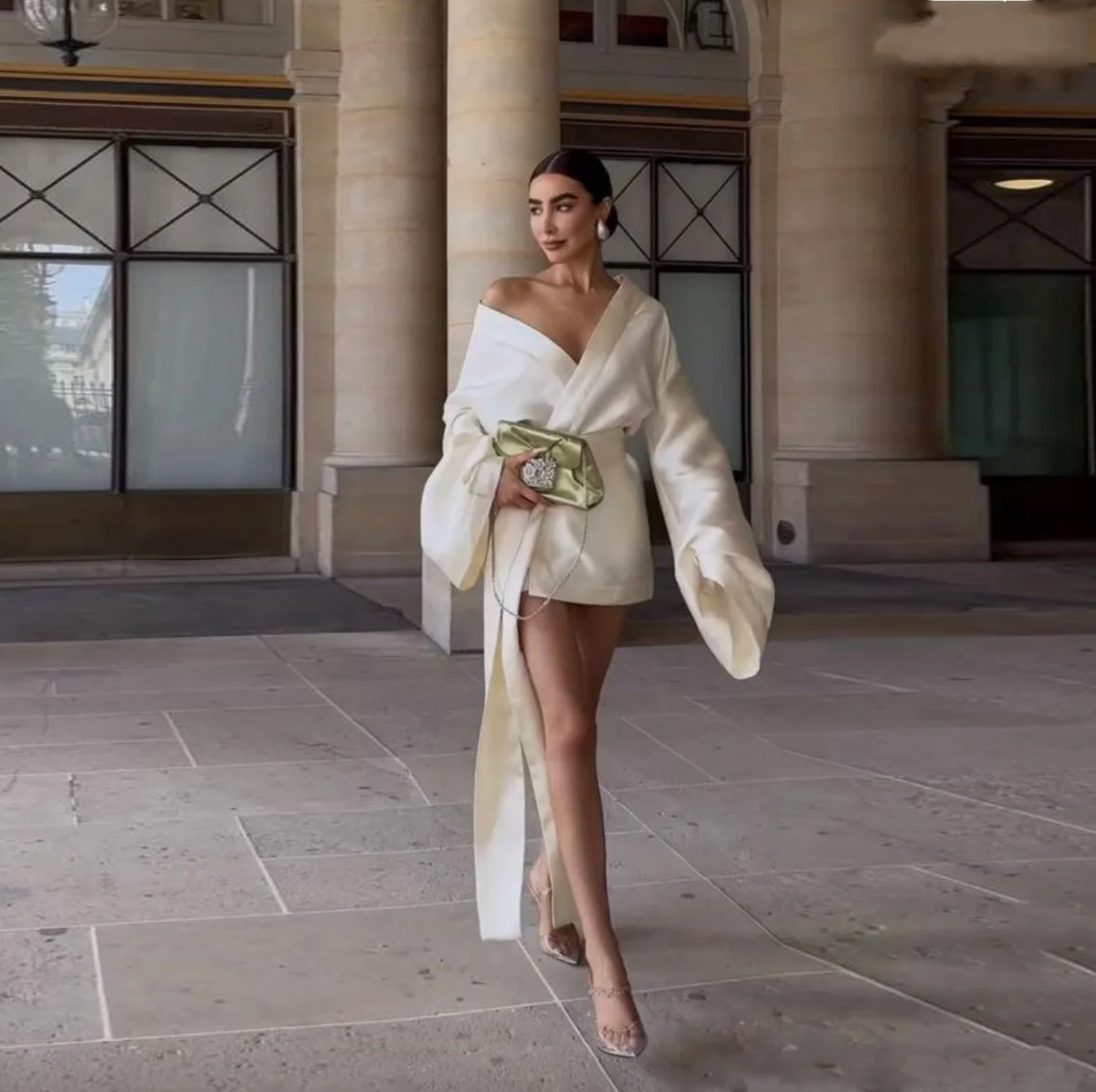 Woman wearing the Old Money Collection Couture Sanur Party Mini