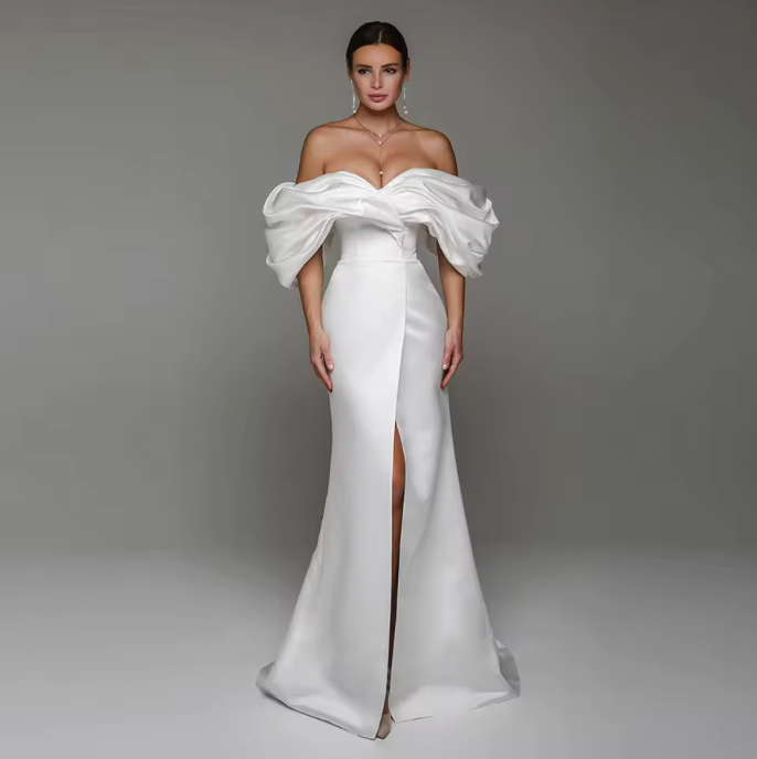 Woman wearing the Old Money Collection Couture Viceroy Bali Gown
