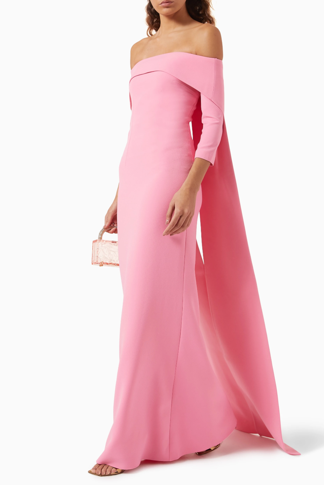 European Off The Shoulder Train Dress