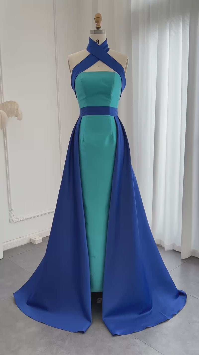 Woman wearing the Old Money Collection Couture Serene Gown